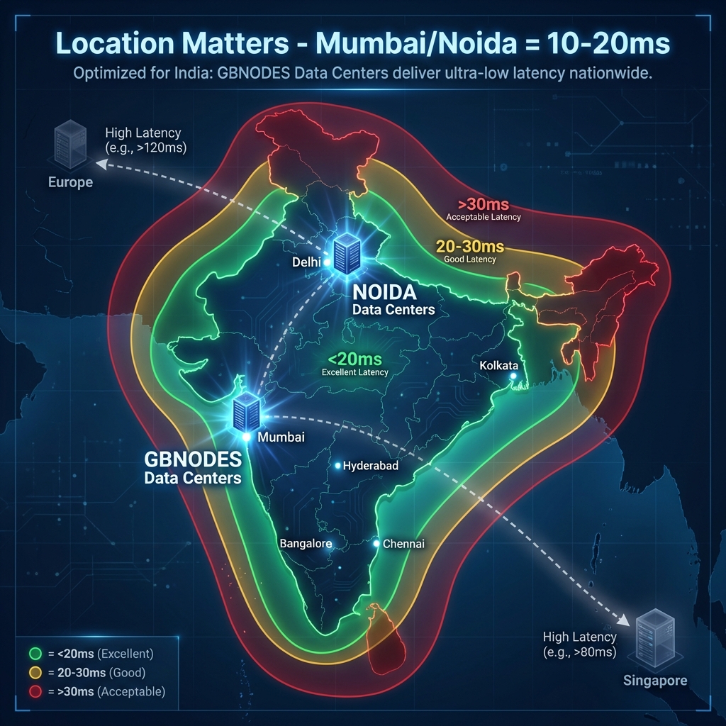 Server Location Latency Map