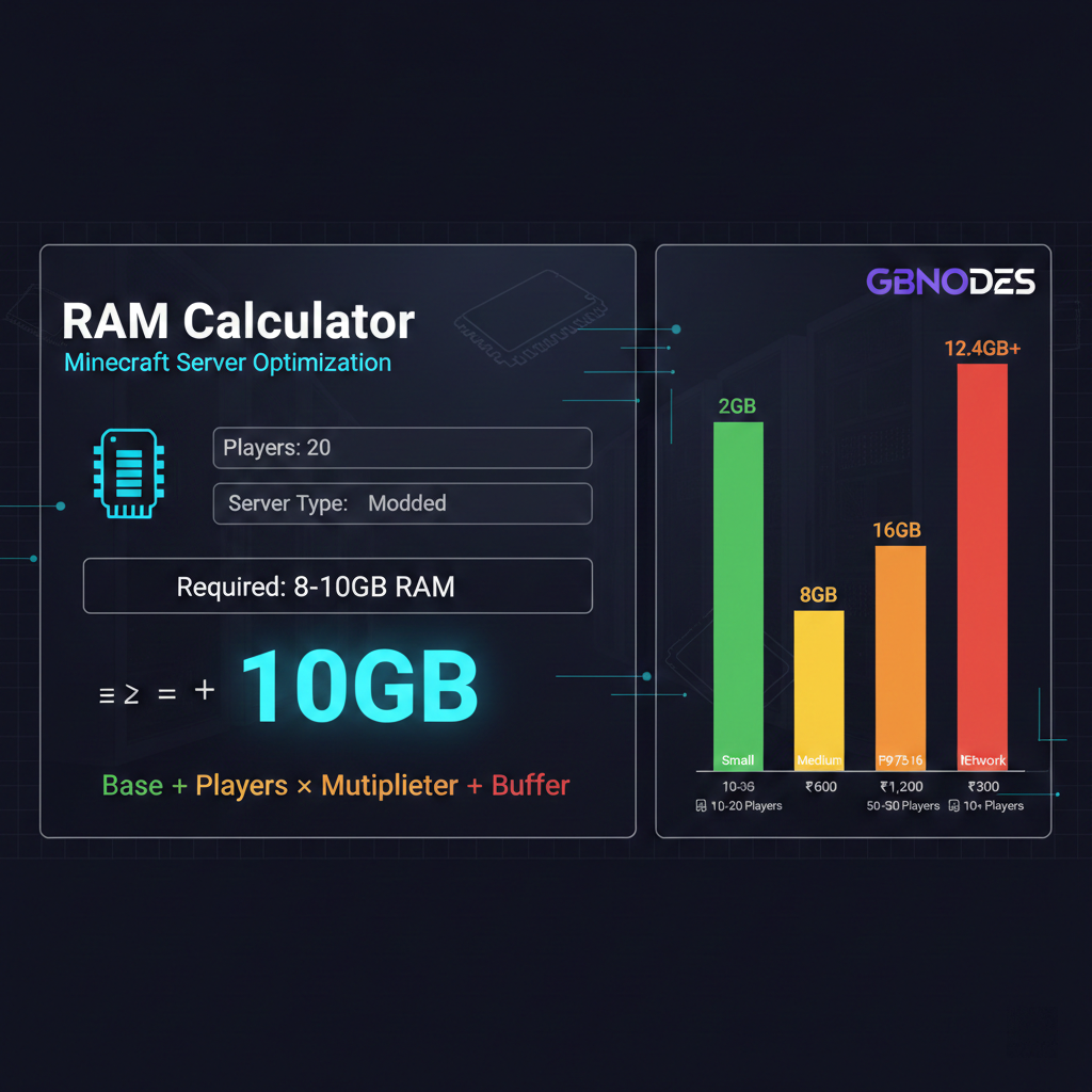 How Much RAM for Minecraft Server (2026): Complete Calculator & Performance Guide