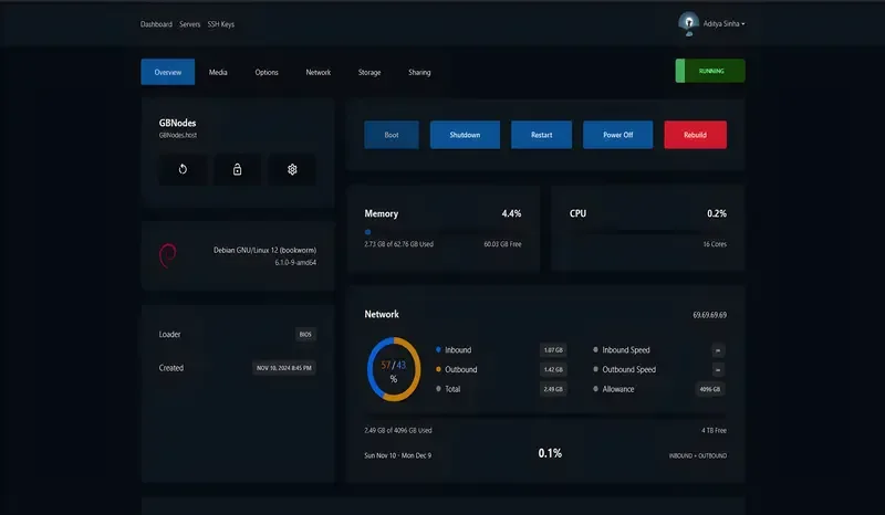 Control Panel Demo